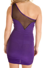 close up purple dress back