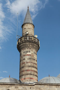 The Minaret of Lalapasa Mosque in Erzurum, Turkey