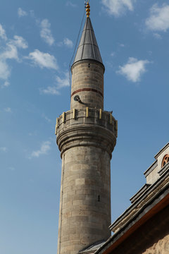 The Minaret of Caferiye Mosque in Erzurum, Turkey.