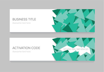 Business banner or header with green stripes