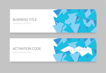 Business Banner or header with blue stripes