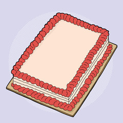 Cartoon Strawberry Cake