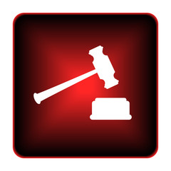 Judge hammer icon