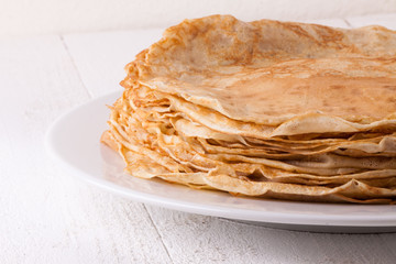 Delicious Pancakes on Plate Served