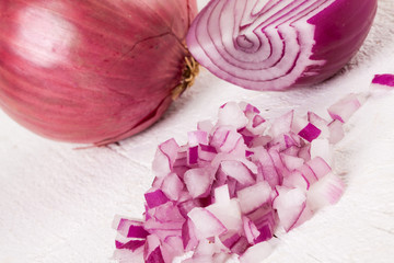 Fresh finely diced red onion
