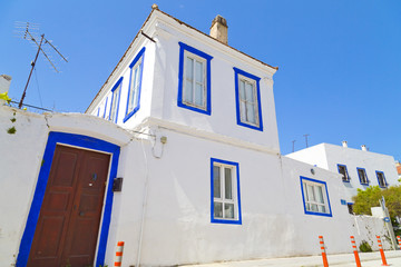 Whitewashed Aegean Architecture in Bosrum, Turkey