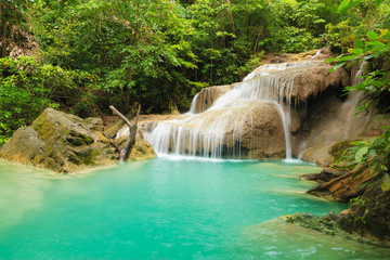 Fototapeta na wymiar Waterfall in Forest Park