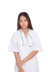 Asian young doctor woman with stethoscope