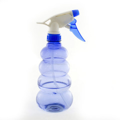 foggy spray bottle isolated on white background