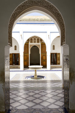  Interior of El Bahia Palace in Marrakesh, Morocco