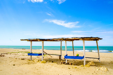 beautiful tropical beach in the coast of ecuador