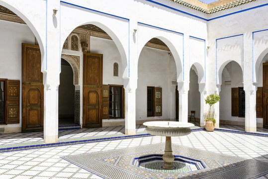  Interior of El Bahia Palace in Marrakesh, Morocco