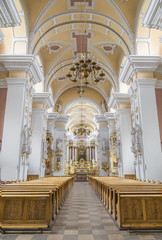 The interior of the church of the Franciscans