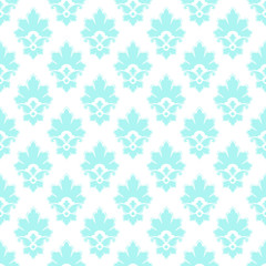 Damask seamless with floral elements