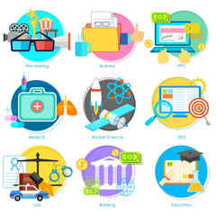 Flat style pictogram for user interface