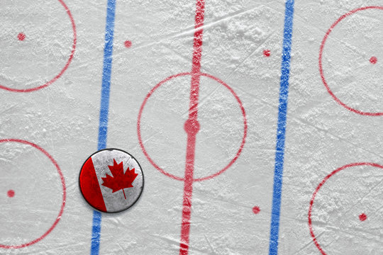 Canadian hockey puck on the site