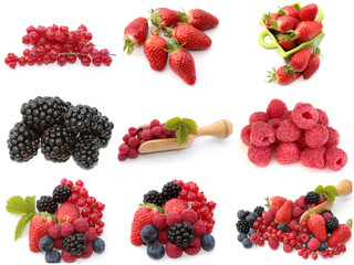 collage fruits rouges
