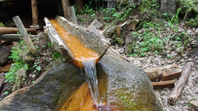 Natural source of mineral curative water.