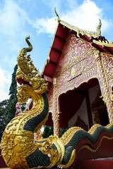 Fototapeta premium Naga and Magu at Wat Bandong chiangrai Thailand