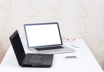 Black and silver laptop computer