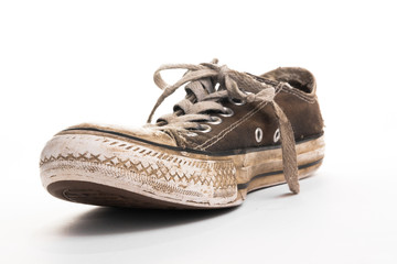 Muddy old shoe