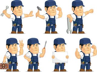 Strong Mechanic Mascot