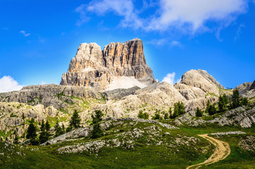 Fototapeta premium Italian Dolomites landscape, Dolomites Mountains, Italy