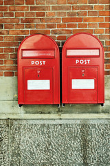 Red post box