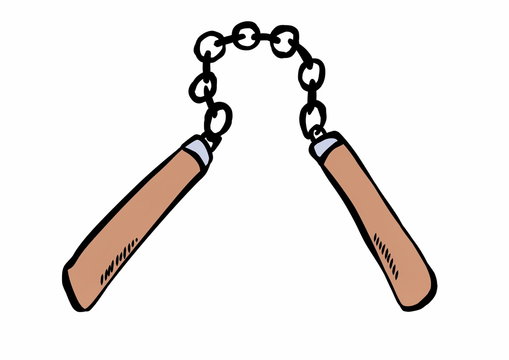 doodle nunchaku weapon