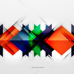 Squares and shadows - tech abstract background