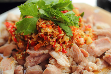 pork spicy lemon  - asia food