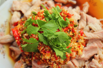 pork spicy lemon  - asia food