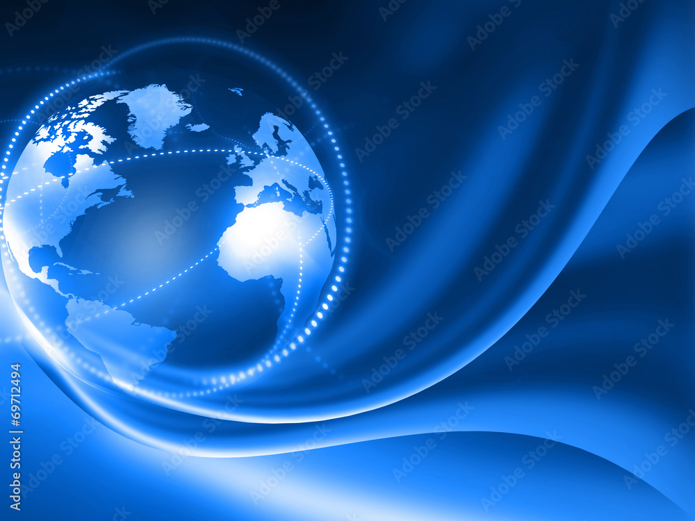 Poster global business network..
