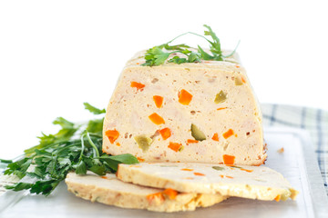 Chicken meatloaf with vegetables