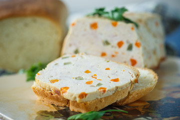 Chicken meatloaf with vegetables