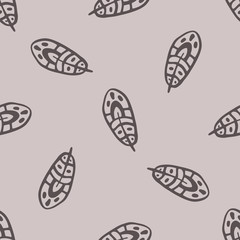 Vintage Feathers. Seamless background.
