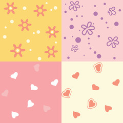 Four seamless background