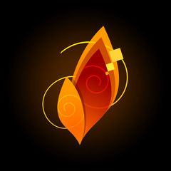 Abstract autumn vector leaves