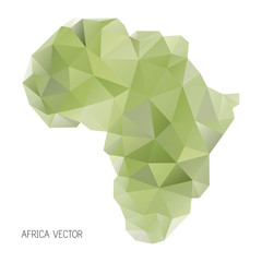 Polygon style outline shape of Africa