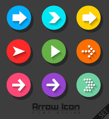 Arrow Icon Set Flat Design