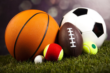 Sports Equipment and grass