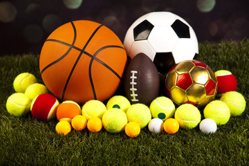 Sports Equipment and grass