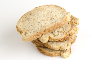 Wheat bread is made from grains
