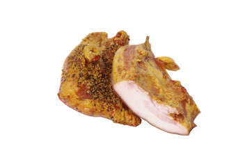 Two pieces of meat and spices