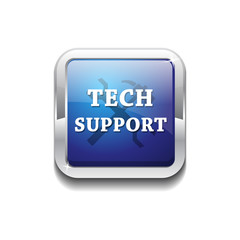 Tech Support Glossy Shiny Rounded Corner Vector Button
