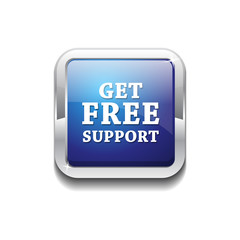 Free Support Glossy Shiny Rounded Corner Vector Button