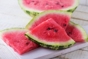 Sliced watermelon