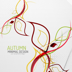 Autumn floral minimal background