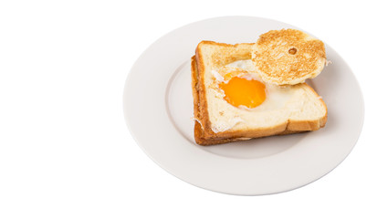 Egg in the basket bread toast 
