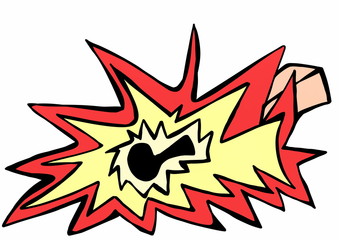 doodle burning match